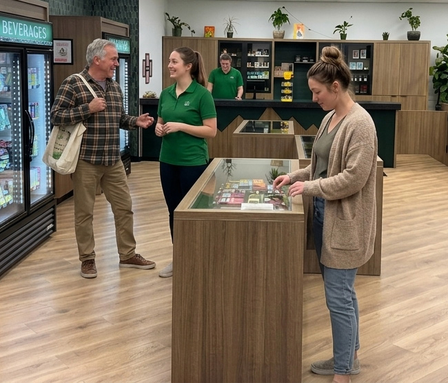 Cannaplus interior with customers
